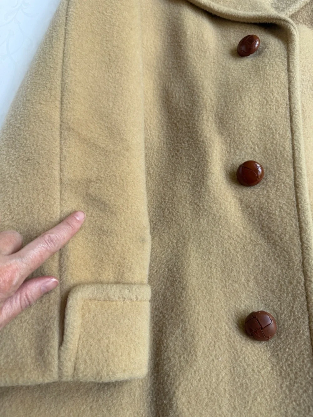 Men’s 1970s Pendleton Virgin Wool Car Coat Camel Tan